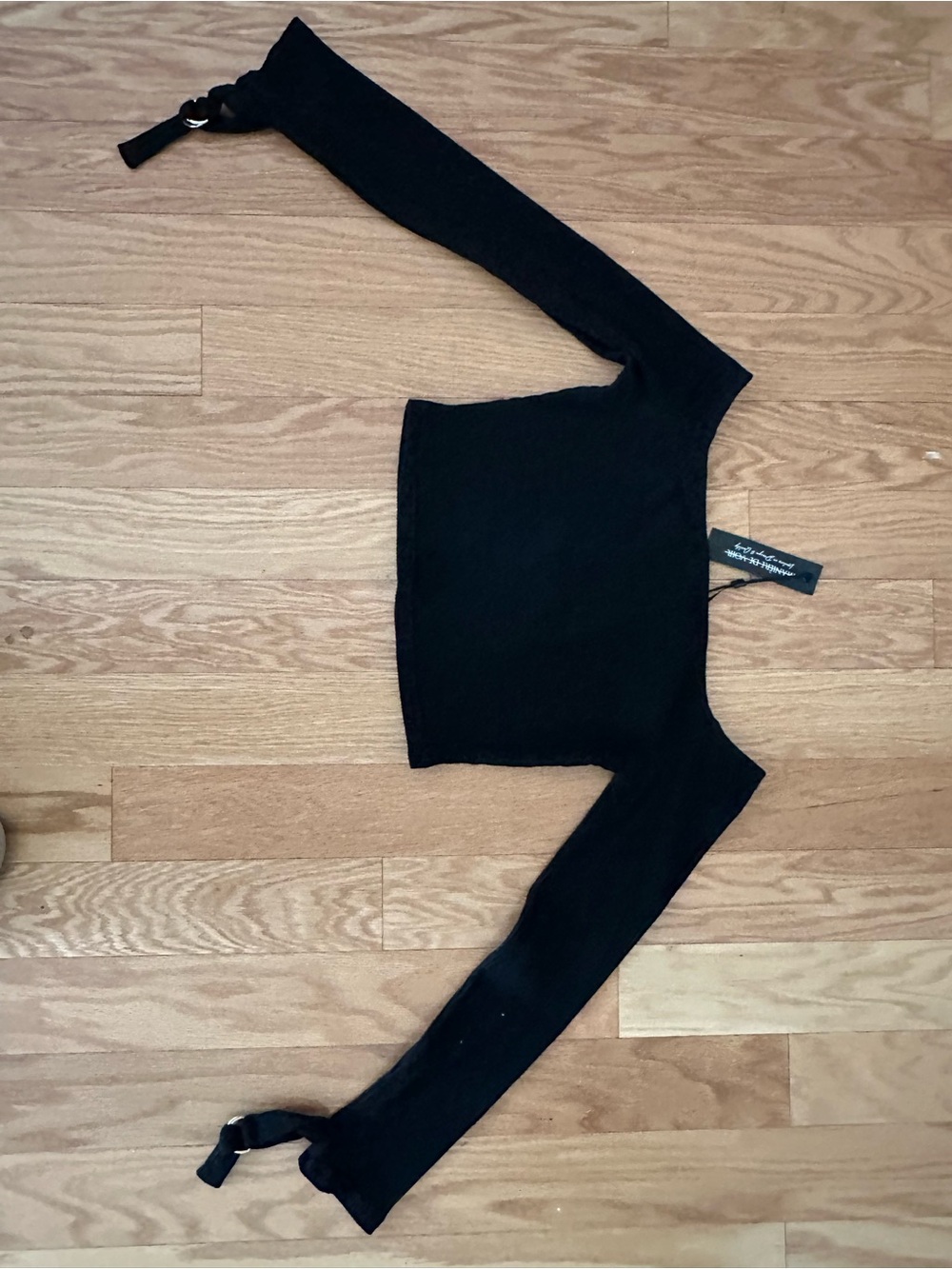 Off-Shoulder Ribbed Crop Top – Manière De Voir – NWT – UK 12 (US 8)